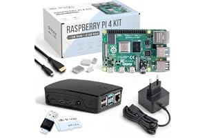 db-tronic Raspberry Pi 4 4GB Starter Kit | Edition Black | Strömförsörjning 15W | Hölje | Kylflänsset | Micro HDMI 4K