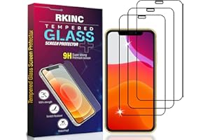 RKINC Pancerne szkło ochronne [3 sztuki] do iPhone XR/iPhone 11 6,1 cala, pełne pokrycie, folia ochronna na wyświetlacz, [dożywotnia gwarancja][odporna na zarysowania][nietłukąca][bez pęcherzyków powietrza]