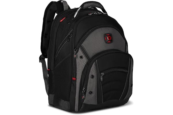 Wenger Synergy laptopryggsäck, för laptop upp till 16 tum, upp till 10 tum, 26 l, dam herr, business universitet skola resa, svart