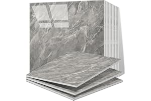 Vieshful 10pcs Self Adhesive Wall Tiles，30x30cm Stick on Wall Marble Tile, PVC Waterproof Shower Walls Panels, Back Splash Stick on Tiles for Kitchen Bathroom Livingroom