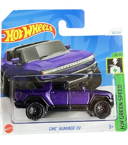 Hot Wheels GMC Hummer EV - HW Green Speed 3/5 - Edizione 2022 - Colore Arancione - Short Card - Mattel