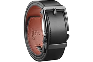 JUKMO 1.5“ (38mm) Leder-Ratschengürtel für Männer in Geschenkbox