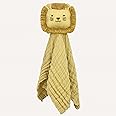 abracadabra Organics Collectible Security Blanket with Cuddle Toy (100% Organic Muslin, 38 x 38cm, 0+ Months, Lion)