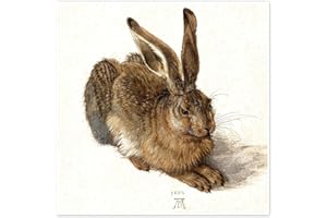 Posterlounge Hase Poster von Albrecht Dürer 50 x 50 cm Braun Wandbilder Wanddeko