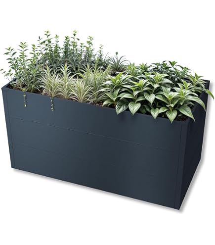 Mega Holz Aluminium Hochbeet 185x95x74cm - Wetterfestes Premium Beet 1,62m² Für Gemüse & Kräuter