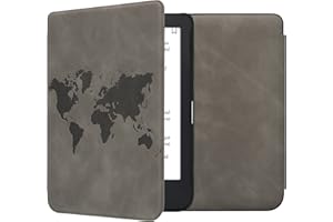 kwmobileÉtui Compatible avec Kobo Clara 2E Coque - Étui à Rabat magnétique tabletteeReader Similicuir - Gris