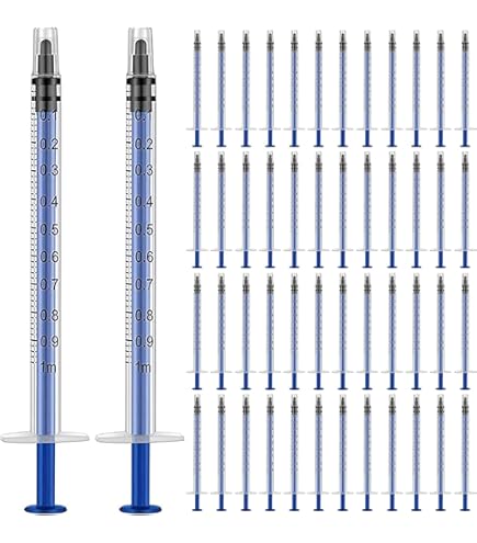 OFFCUP 100 stuks spuiten met doppen, 1 ml colostrum kunststof spuit