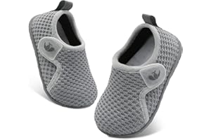 JIASUQI Baby Shoes Boys Girls Breathable First Walking Shoes Infant Soft Sneakers Crib Shoes Lightweight Slip On Shoes