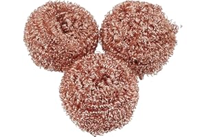 KHIRONHIVE Lot de 3 éponges à récurer en cuivre pour un nettoyage efficace des pointes de fer et enlever les scories