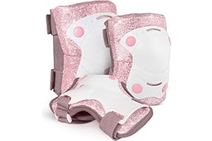 Cariboo Protecciones Patines Niños Equipo De Protección para Bicicleta Patinete Rosa Ballerina