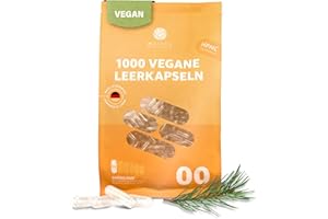 ‎MAISON NATURELLE MAISON NATURELLE® Vegane Leerkapseln (1000 Stück) – leere Kapseln zum Befüllen transparent, aus HPMC Kieferfaser hergestellt - Leere Kapsel für den Kapselfüller, Kapselhüllen (00)