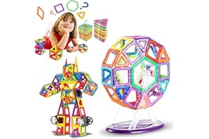 LIVEHITOP 109 Pezzi Costruzioni Magnetiche per Bambini, Grandi Magnetica Costruzione Blocchi Giochi Educativi Creativi 3D DIY Giocattoli Regalo per Natale Giornata Bambini