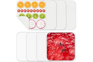 VarmBake 4er Silikon-Dörrfolie mit Rand, 4er Mesh Dörrfolie Silikon, Antihaftbeschichtete Dörrautomat Zubehör Für Flüssigkeiten, Kräuter, Fleisch Und Dörrautomat (24 * 24 cm)