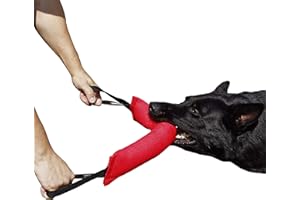 DINGO GEAR WWW.DINGOGEAR.COM 1977 DINGO GEAR Nylon Bite Tug per addestramento cani K9 IGP IPO Schutzhund Blind Search Prey Drive Fetch Ricompensa, realizzato a mano in materiale francese