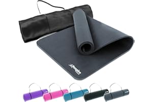 Respire Fitness Yoga Mat for Men and Women, 185 x 57 cm, Extra Thick 15mm Cushion with Smooth and Ribbed Surfaces, Non-Slip Sweat Resistant Material for Pilates, Stretching, Fitness, and Meditation