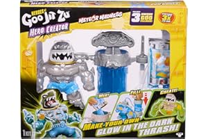 Heroes of Goo Jit Zu Hero Creator Thrash, With 3 Unique Goo Fillings, Mix, Fill & Create Your Own Stretchy Action Figure