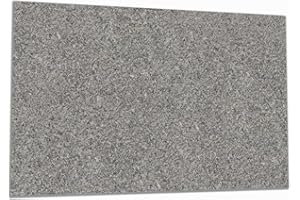 Wallario Herdabdeckplatte/Spritzschutz aus Glas, 1-teilig, 80x52cm, für Ceran- und Induktionsherde, Muster Grauer Marmor Optik -Granit - marmoriert
