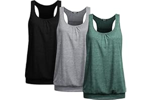 UNibelle Canotta da Yoga da Donna Top Canotta da Allenamento Canotta Senza Maniche Racer Back Workout Top, S-XXXL