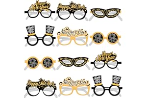 KatchOn, 2025 Glasses New Years Eve - Pack of 12 | New Years Eve Party Supplies 2025 | New Years Eve Glasses for NYE Party Favors 2025 | New Years Glasses 2025 for Happy New Years Decorations 2025