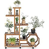 Yaheetech Pflanzenregal Balkon Blumenregal Outdoor Blumentreppe Holz