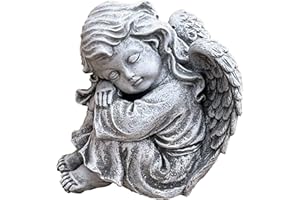 stoneandstyle Statuetta di pietra sophie seduto in pietra, resistente al gelo, resistente all'inverno