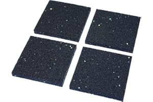 HAUS & DACH H&D viPads Schwingungsdämpfer / Vibrationsdämpfer (für Waschmaschine, Trockner, Spülmaschine Subwoofer & Lautsprecher) 9 cm x 9 cm x 1 cm, 4er Set