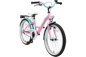 BIKESTAR Vélo Enfant pour Garcons et Filles de 6 Ans | Bicyclette Enfant 20 Pouces Classique avec Freins | Rose