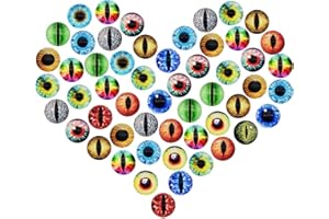 Julie Wang 20MM 40 pièces Dragon yeux verre Cabochon yeux pour poupée d'argile faisant des Sculptures accessoires artisanat bricolage résultats fabrication de bijoux