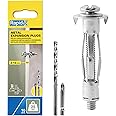 Rapid Hollow Wall Anchors, Pack of 10 Heavy Duty Metal Plasterboard Fixings for 3-13 mm Wall Thickness, 25 kg Load, Cavity Wall Fixings, Wall Plug, Plasterboard & Chipboard Plugs (5001546)