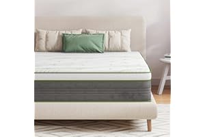 Novilla 6FT Super King Mattress 10 Inch Deep Pocket Sprung Mattresses, CertiPUR-US Memory Foam Hybird Mattress, Skin-friendly Soft & Durable OEKO-TEX Fabric, Medium Firm 180x200x26cm