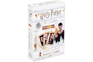 Waddingtons Number 1 Harry Potter Playing Card Game, enter the magical world of Hogwarts and play with Harry, Ron, Hermione, Dumbledore, Snape and Hagrid, gift and toy for boys and girls Aged 4 plus