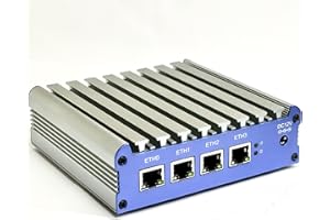 HSIPC J4125 Quad Core Firewall Micro Appliance, Mini PC, Nano PC, Router PC with 8G RAM 128G SSD, 4 RJ45 2.5GBE Port AES-NI Compatible with Pfsense OPNsense