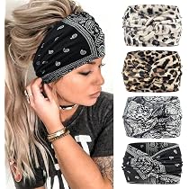 4 Pezzi Fasce Larghe Imbottite Per Donna - Antiscivolo E Vintage - Autunno, Regalo Per Ragazze