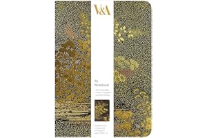 V&A Japanese Golden Leaves Design A5 Luxury Notebook (14.8 x 21 cm)
