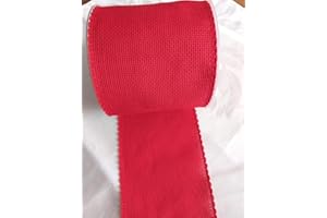 NASTRIFICIO ROSSI SAS NASTRO TELA AIDA 2,5 M VARIANTE NATALE (103 MM, ROSSO)