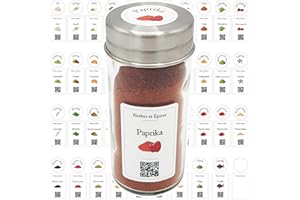 FEBIO 90 Etiquette Epices Francais, avec illustrations, élégantes, matériau imperméable et lavable, QR Code pour des recettes, étiquette epices cuisine français, étiquette epice français