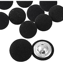 Bottoni Da Tappezzeria In Raso Nero - 50 Pezzi, 3 Misure (11.5mm, 15mm, 18mm)