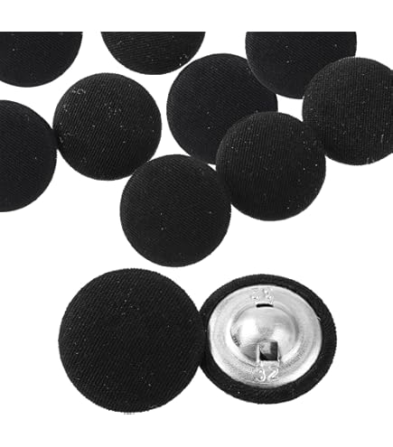 AERZETIX - C65512 - Set met 10 ronde naaiknopen 12,8 x 8,7 mm zwart - van kunststof - opening 3 mm - kort naaien kleding handwerk gebreide mode decoratie