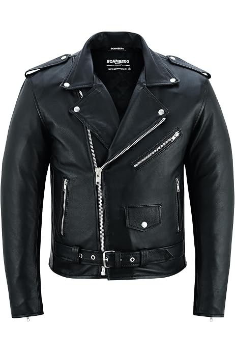 Gilet Moto Cuir MDM Hommes - 2XL - Noir Avec Poches