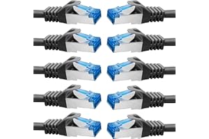 ‎BIGTEC BIGtec - 10 Stück - 2m CAT.7 Gigabit Patchkabel Netzwerkkabel schwarz Kupferkabel Patch Ethernt LAN DSL Kabel CAT7 (RJ45, Cat 7, S/FTP PIMF) 2,00m