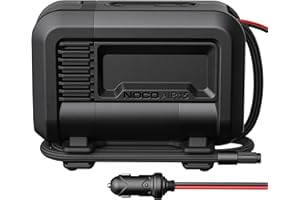 NOCO AIR15 UltraFast 15A Inflator do opon, przenośna pompa sprężarki powietrza 12 V, znamionowa przy 80 PSI, napompuje opony od 0 do 40 PSI w 2,9 minuty z cyfrowym miernikiem, inteligentnym ciśnieniem