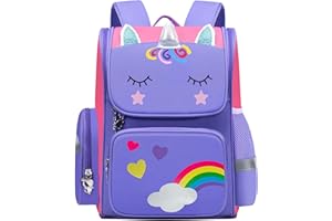 Tusundong Unicorn backpack for girls,School bags for girls,Kids school bag,Cute unicorn bag,Pink bags for girls,Kids Bookbag for Elementary,Children's backpacks
