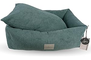 Ligo Buddy Elegance- Lettino Cuccia per cani realizzata in Italia. Cuscino materasso per Cane cuccetta completamente sfoderabile e lavabile in lavatrice. (XS/S: 50 X 60 cm, SOFT VERDE)
