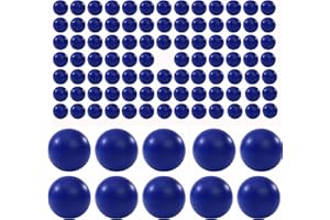 LAMBID 100 Counts .68 Caliber Hard Plastic Nylon Kinetic Projectile Rounds Fit for Byrna SD and T4E HDR Reusable 3.6 Gram 68 Cal Solid Rubber Balls Plastic Paintball Ammo Less Lethal for Target Practice and Self Defense