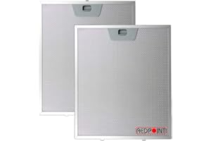 REDPOINT® KIT 2 FILTRI ALLUMINIO per CAPPE FABER mm.253 x 300 x 8 con Attacchi inferiori