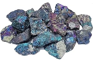 ‎MKÖPKE MKÖPKE Buntkupfer Rohstein - 100 g Buntkupferkies Bornit - irisierende bunte Regenbogenfarben I 15-30 mm