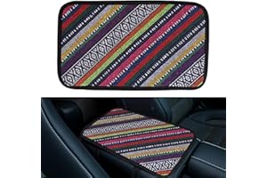 STOOKI Auto Armlehnenkissen Car Armrest Box Pad im Boho-Stil Mittelarmlehne Universal Auto auto armlehnen polster Abdeckung Auto Zubehör Geeignet für die Meisten Autos, Lkws, Suvs(Bunt)