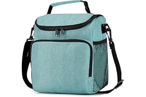 UYLIA 10L Bolsa de almuerzo Pequeña para mujeres y hombres,Portatil Bolsa Termica Porta Alimentos con ajustable para Bandolera, Bolsa Comida reutilizable, Bueno para Trabajo, Playa,Senderismo.