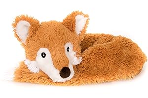 Habibi Coussin de nuque chauffant en forme de renard Velcro Rempli de millet 100% naturel et d’arôme naturel