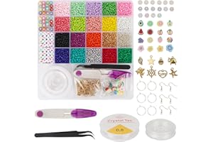 OWill 7200 Pcs 3mm Abalorios para Hacer Pulseras Kit, Cuentas para Pulseras Bolitas para Hacer Pulseras el Regalo de Cumpleaños Ideal para Niñas y Niños